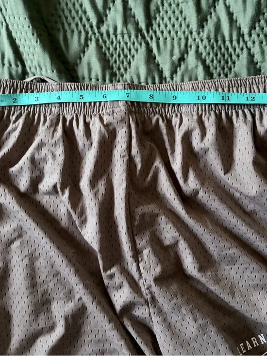 Alphalete LDB Mesh Athletic Shorts Brown Taupe L Gym Workout Gorpcore Aesthetic - Picture 5 of 7